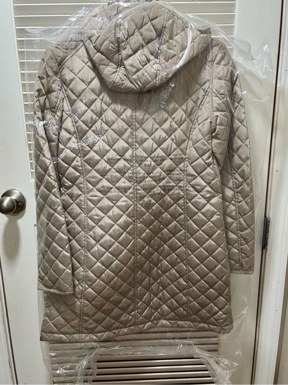 NWT Polo Ralph Lauren Womens Jacket Coat Beige S Quilted Faux Fur Lined - Picture 2 of 16